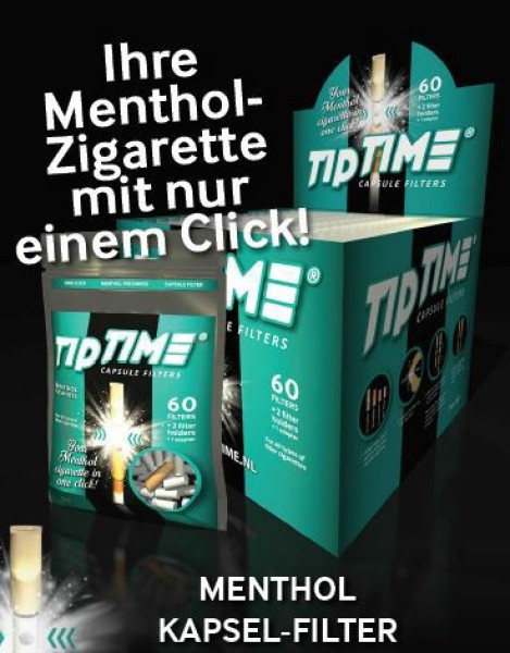 Tip Time Kapselfilter mit Menthol für Cigaretten